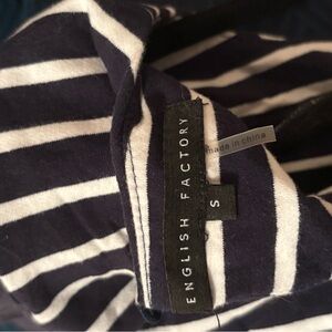 English Factory Navy and White Striped Shirt